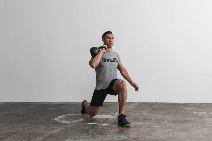 Nobull Crossfit Sleeveless Tee Tanks & Tees Heather Grey | 0214-IJCQV